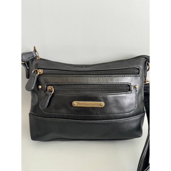 Stone Mountain Convertible Cross Body Hand Bag Black 6x9 inches - Picture 2 of 11